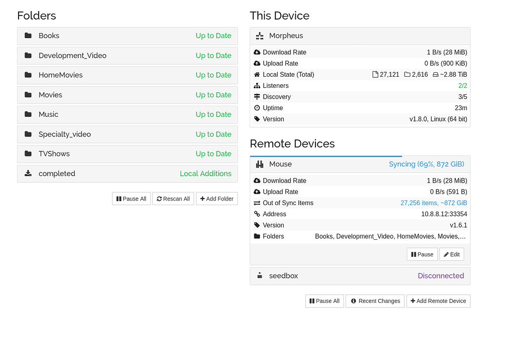 syncthing copy folders