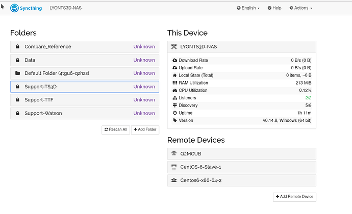 setup syncthing