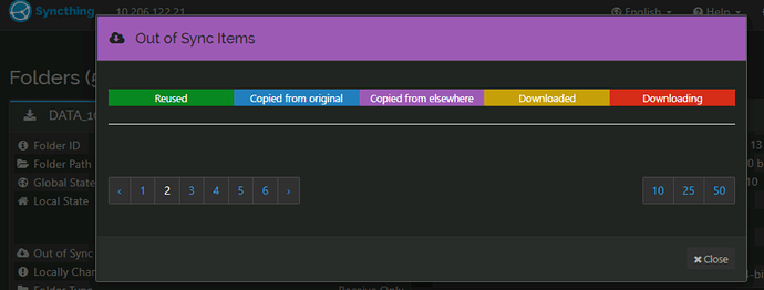out of sync items can't show
