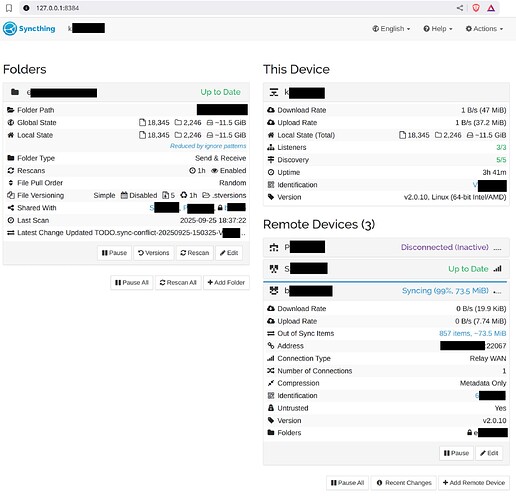 Local desktop view, machine K