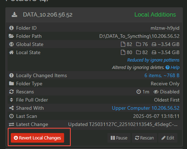 Revert Local Changes