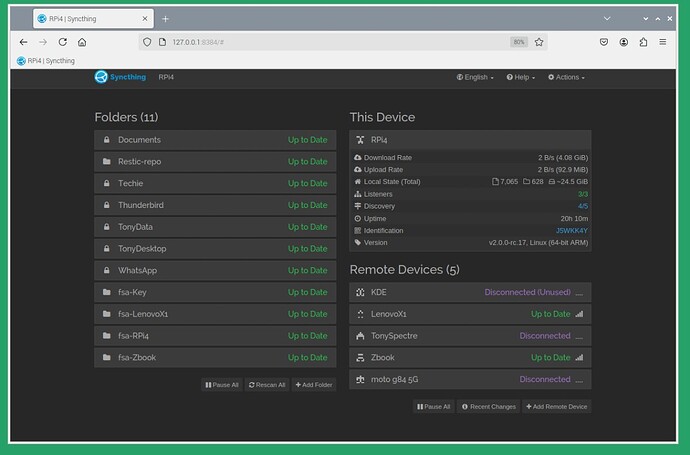 RPi4 Syncthing