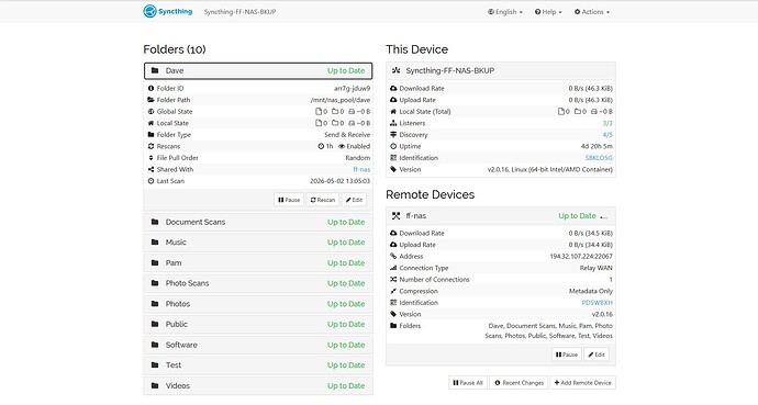 Backup Syncthing