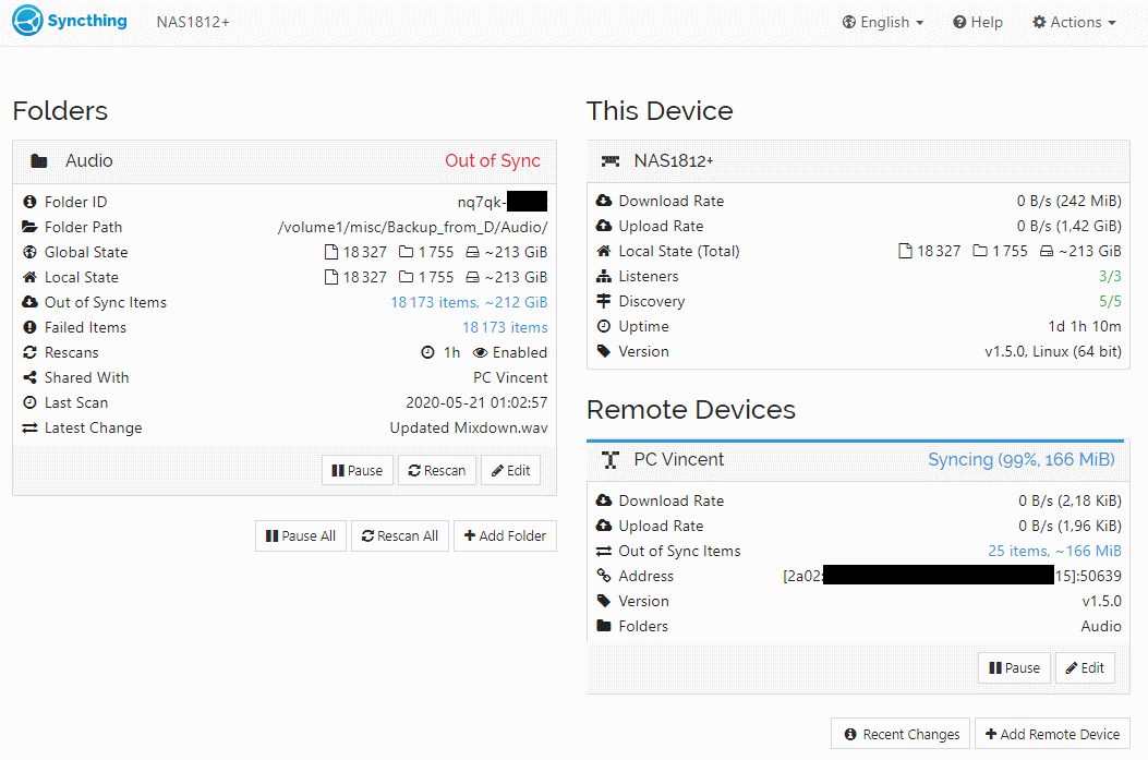 syncthing synology