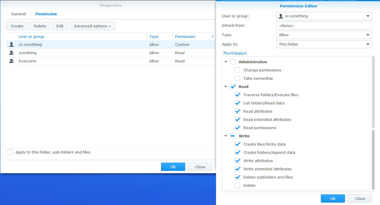 syncthing synology